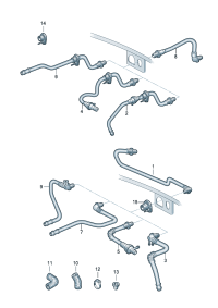 4B0611931DF-W/check valve Pipe, vacuum
