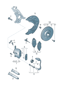 8V0615123F-Housing assy-caliper Cyclone red  D-27.06.2016