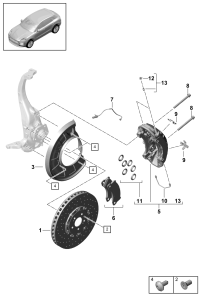 7P5698151D-Brake pad set no.1, Disc brake  Porsche panamera:  Deprecated parts
