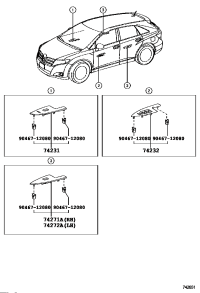 742320T031B1-PANEL, FRONT ARMREST BASE, UPPER LH
