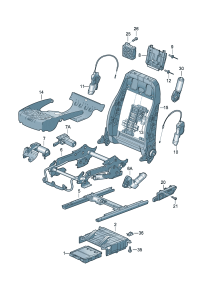 4G8959760E-Adjust-seat & back Cont unit