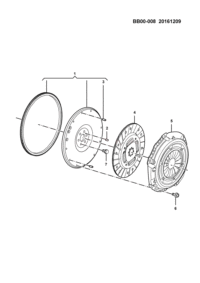 23895093-FLYWHEEL ASSY