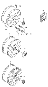 7H0601025GZ31-Bright chrome rim