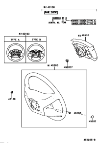 4518733020E0-COVER, STEERING WHEEL, LOWER NO.3