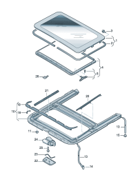 8E0877071B-Lid, sliding glass roof