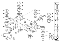33316779789-Member, rear axle frame