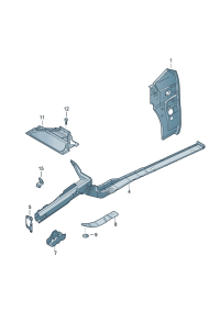 3D7803101A-Rail & stiffener And weld nut  For w/belt extension The model of