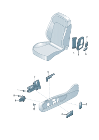56G959769-Switch, memory function Adjust-seat & back