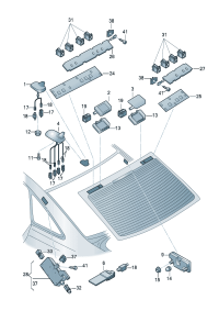 4F5035503M-Antenna assy-roof For tape telephones & telephones pre-gear The model of