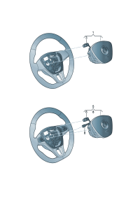 19D880201E-Unit assy-steering wheel air bag (Driver seat)