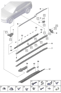 9Y0802819B-Mounting point, automobile jack Deprecated parts