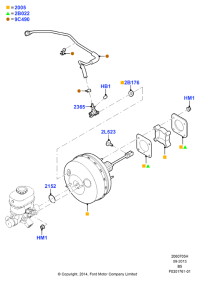 DL3Z2005D-Booster assy-brake