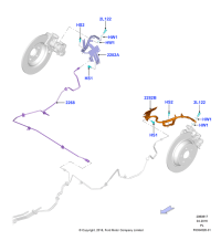 G3GZ2282H-Hose assy-brake, lh, for body brake line lower ref