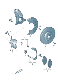 3C0698151E-BRAKE PAD FRT-GOLF VII