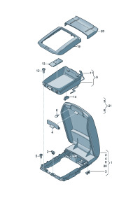 4H0864206SDBK-Armrest assy-ctr