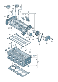 04E103064M-Head, cylinder w/valve
