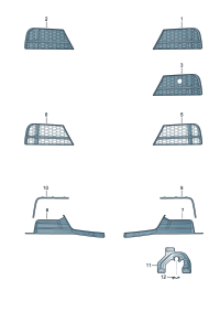 8V3807681AE-VENTILATION GRILLE/POL/09-LH/F