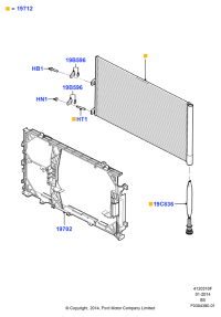 BL3Z19712B-CONDENSER ASSY-COOLER