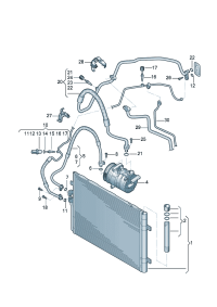 3QG820721D-Coolant hose Compressor-refrigerant Condenser)