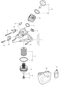 95510740302-Engine mounting Complete: Oil filter