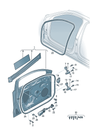 8YG831051-Door assy-rr, lh