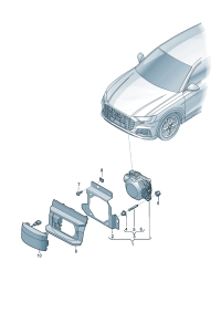 4M0907561P-Control unit, with software, Control assy-clearance And radar sensor