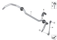 31306853912-STABILIZER FRONT WITH RUBBER313530