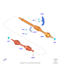 G3GZ3B437B-Shaft & joint assy-lh