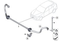 31356793171-STABILIZER FRONT WITH RUBBER313530