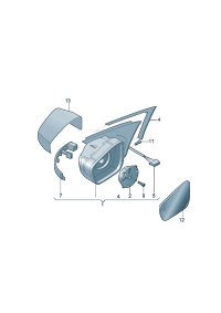 56D857507AA-Cover, outer mirror