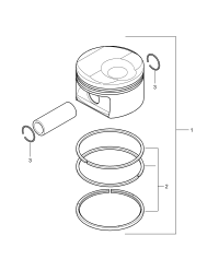 94810304821-Piston complete Dimension group X Emblem-mark   Deprecated parts   - 556,5G