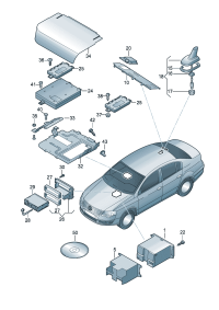 1K5035210A-Bracket-antenna For tape telephone Pre-equipped models  Or For w/navigation system Vehic