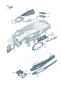 8W1857228A-Bezel assy-speaker