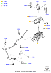 BL7Z7210AA-Lever-shift, NAVIGATOR (2003-) (medium light stone)
