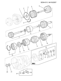 96041778-Sleeve, center support oil pump