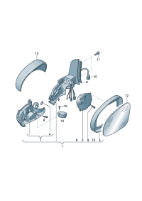 7N1857507R-Cover, outer mirror