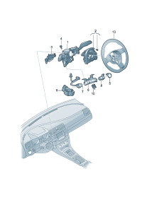 5Q0953513P-Switch, steering D  -10.08.2020