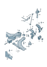 6R0407151F-Track control arm lh & rh