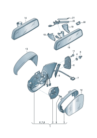6RD857507T-Cover, outer mirror