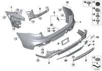 51128078844-Finisher of the rear bumper lower