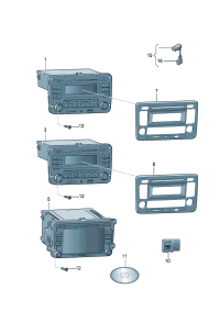 6RD035185D-Car radio Player, CD For vehicles with telephones Interfaces, USB and AUX-IN    D-05.1