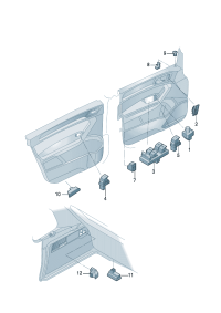 5TD959565CICX-Switch, Heatable, folding Gearshift