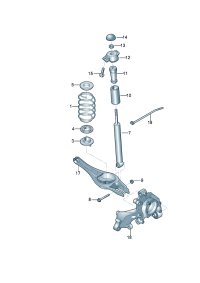 3QG513029AA-SHOCK ABSORBER-FRRH-VW-TOUREG