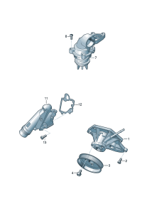 06E121018N-Water pump Connector  Porsche panamera: