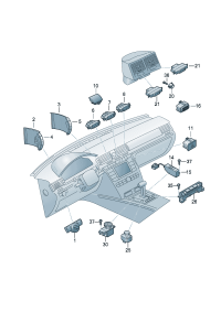 3D0941531H-Switch, multi control And running lamp, fog lamp And rear fog lamp   For belt daytime runn