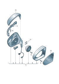 5GG857507A-Cover, outer mirror