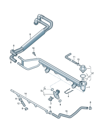 1J0133986R-Fuel pipe band Cab air carbon filter Pipe-joint