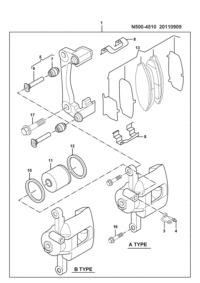 24549164-Caliper assy-fr brake