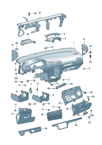 18D858417MTZ8-Strip, instrument panel garnish