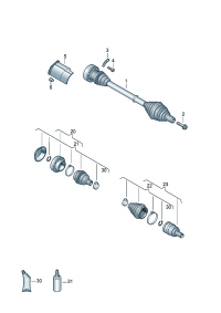 5QJ407271D-Band f joint Shaft, half swing